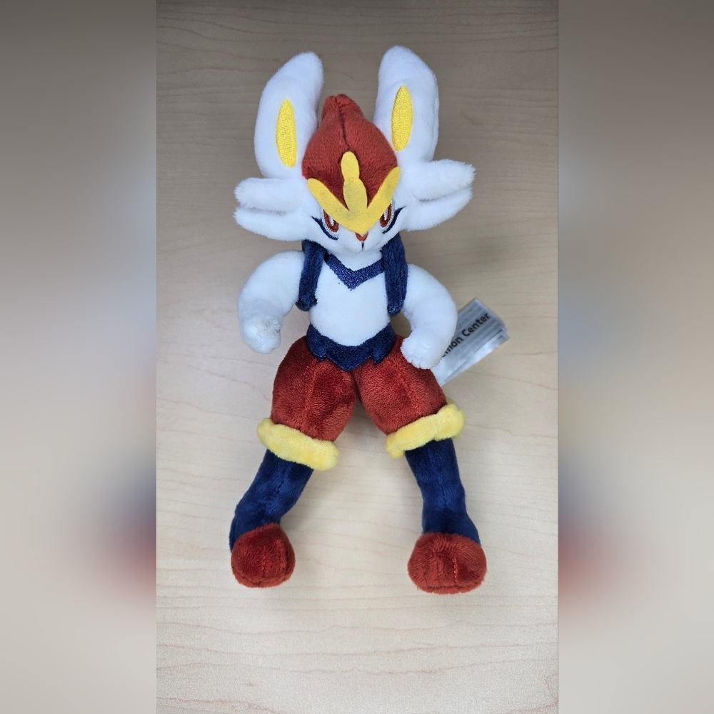 Pokemon Center Cinderace Posable‎ Plush 8" Pokedoll Stuffed Animal Doll